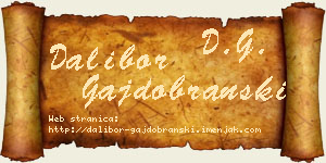 Dalibor Gajdobranski vizit kartica